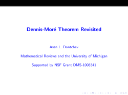 Dennis-Moré Theorem Revisited