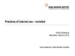 Hasebrink-Practices of internet use