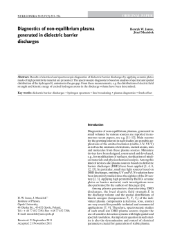 Diagnostics of non-equilibrium plasma generated in dielectric