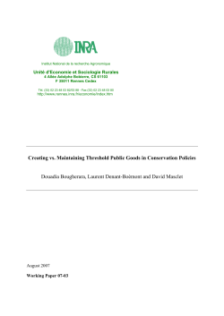 Creating vs. Maintaining Threshold Public Goods in