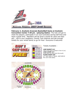 February 2, Anaheim Arsenals BasketBall Game at Anaheim