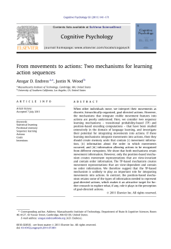 From movements to actions: Two mechanisms