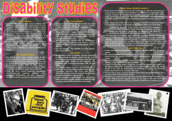 A brief history... The Medical Model The Social Model A new shift