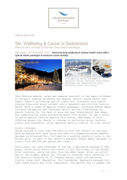 Press release DOC - Grand Resort Bad Ragaz