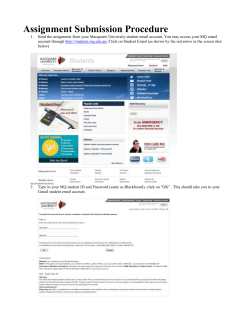 Assignment Submission Procedure Send the assignment from your
