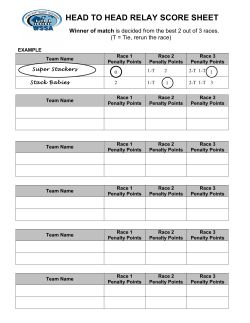 HEAD TO HEAD RELAY SCORE SHEET