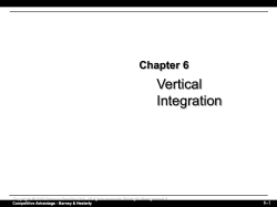 Evaluating a Firm`s Internal Capabilities