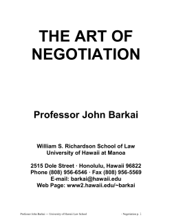 NEG-HO EMBA - University of Hawaii