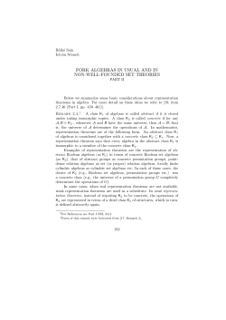 fork algebras in usual and in non-well