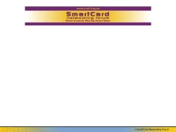 Scheme Design Workshop - SmartCard Networking Forum