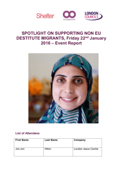 SPOTLIGHT ON SUPPORTING NON EU