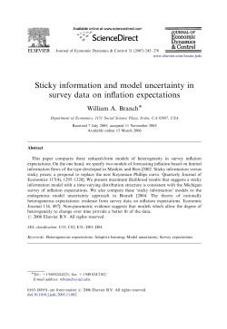 Sticky information and model uncertainty in survey data on inflation