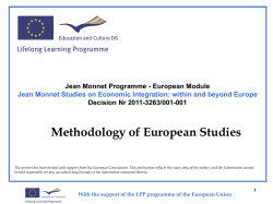 EUROPEAN ECONOMIC DEVELOPMENT