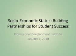 First Generation Students - TILT