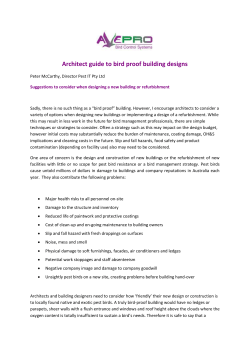 Architect guide to bird proof building designs