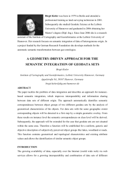 A geometry-driven approach for the semantic integration of