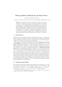 Policy-gradient Methods for Decision Trees