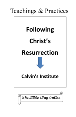 Calvin`s Institute - The BibleWay Online