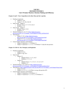 Chapter 9: Four Market Models