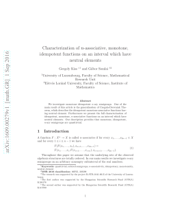 Characterization ofn-associative, monotone, idempotent functions