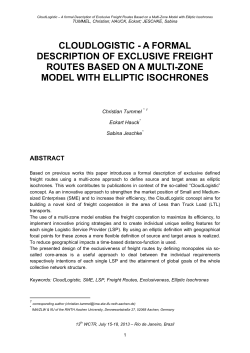 cloudlogistic - a formal description of exclusive freight routes