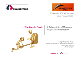 The Metric Cards: A Balanced Set of Measures ISO/IEC 15504