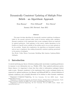 Dynamically Consistent Updating of Multiple Prior Beliefs &mdash;an