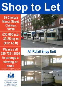 A1 Retail Shop Unit &pound;30000 pa 39.25 sq m