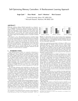 Self-Optimizing Memory Controllers: A Reinforcement Learning