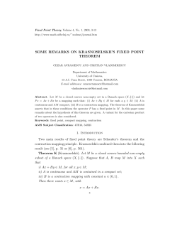 SOME REMARKS ON KRASNOSELSKII`S FIXED POINT THEOREM