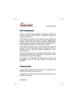 FCC Statement
