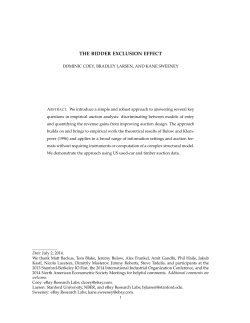 THE BIDDER EXCLUSION EFFECT