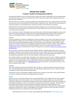 Sample Charter School Visit Invitation