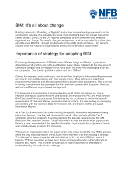 BIM: It`s all about change Importance of strategy for adopting BIM