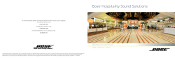 Bose&reg; Hospitality Sound Solutions