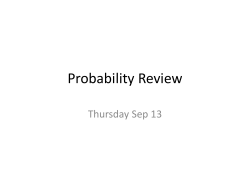 PowerPoint Presentation - Probability and Statistics Review