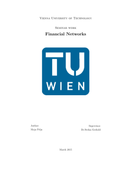 Financial Networks - Financial and Actuarial Mathematics