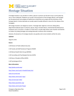 Hostage Situation - University of Michigan Division of Public Safety