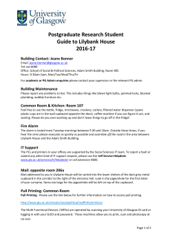 PGR Guide to Lilybank House 2016-17