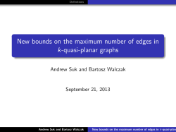 New bounds on the maximum number of edges in k-quasi