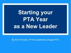New Leaders OPTA Convention Presentation