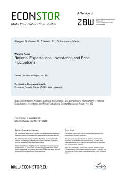 Rational Expectations, Inventories and Price Fluctuations