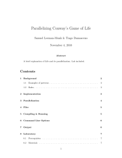 Parallelizing Conway`s Game of Life