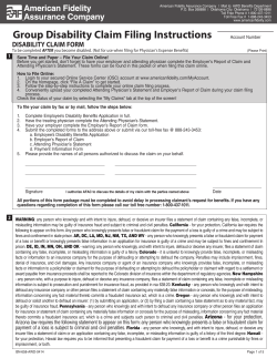 Group Disability Claim Filing Instructions
