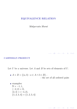 EQUIVALENCE RELATION