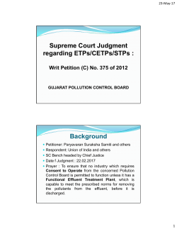 Supreme Court Judgment di ETP /CETP /STP regarding ETPs