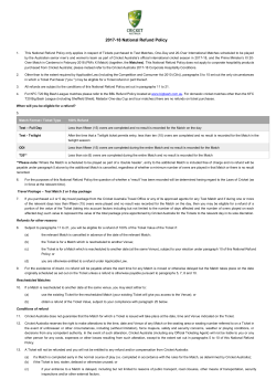 2017-18 National Refund Policy