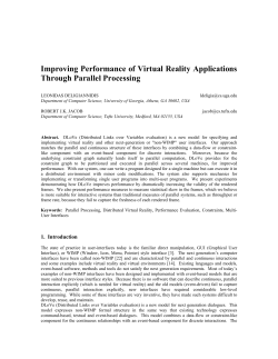 Improving Performance of Virtual Reality Applications Through
