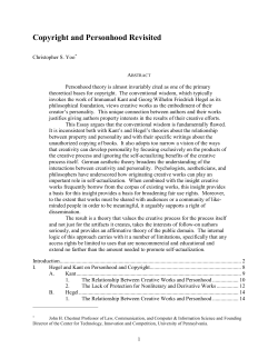 II. Toward a Broader Conception of Personhood and Creative Works