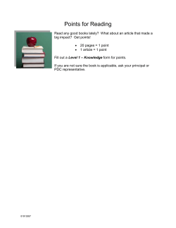 Points for Reading